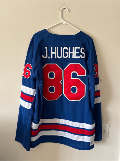 Men’s Nike Jack Hughes #86 Team USA Hockey Jersey 2026 Olympics Sz L Blue RARE