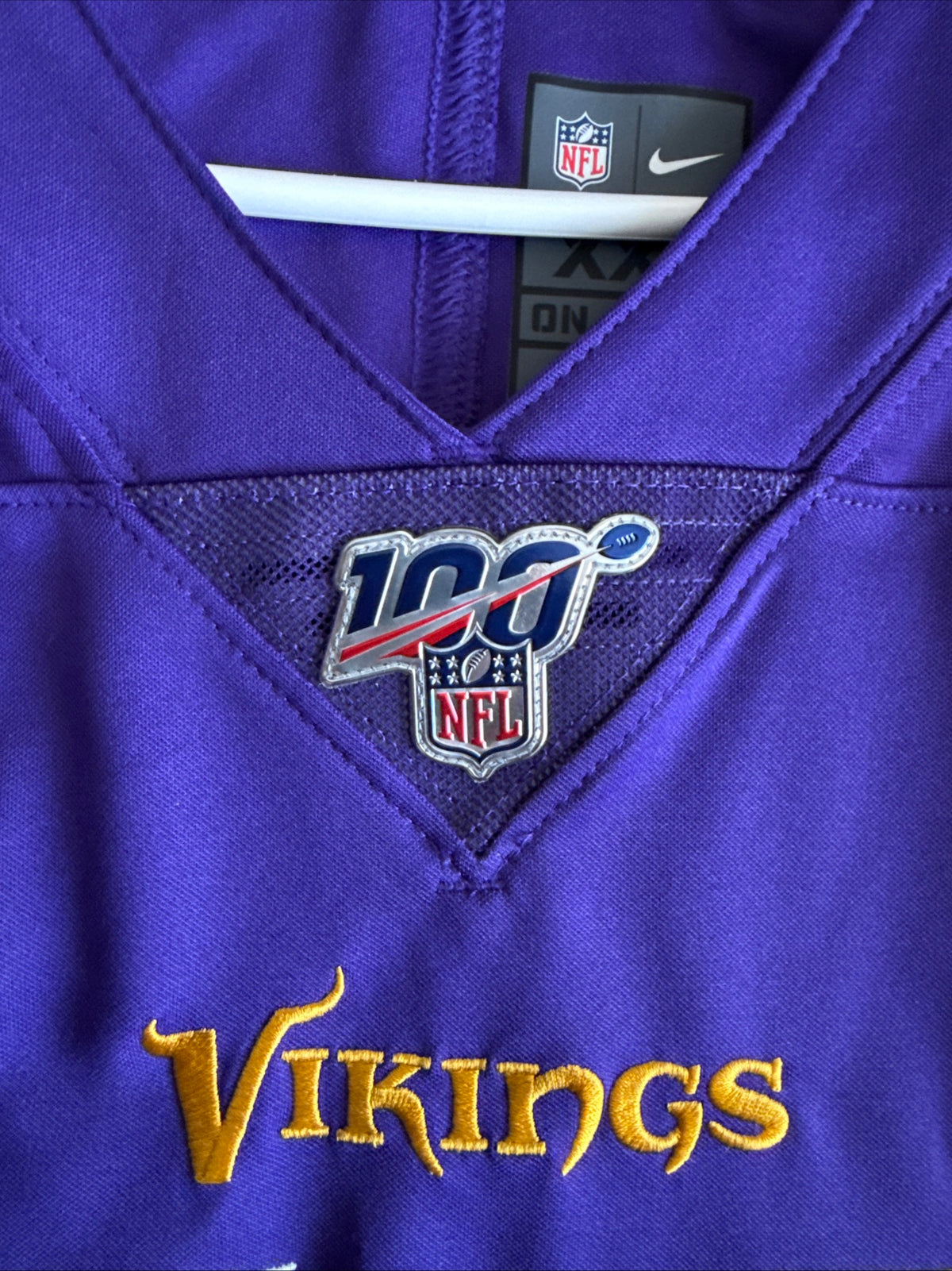 Men's Nike Stefon Diggs #14 Minnesota Vikings NFL 100 Vapor Lmtd Jersey Sz 2XL
