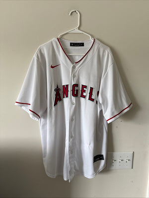 Men’s Nike Mike Trout #27 Los Angeles Angels Home MLB Jersey Sz XL - White RARE