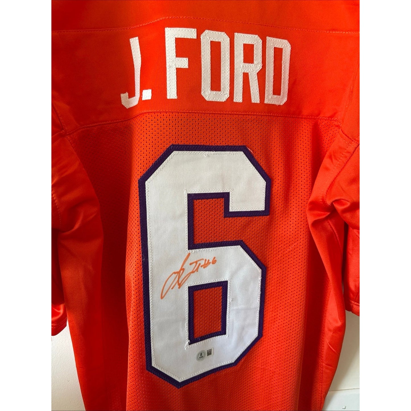 Clemson Tigers Jacoby Ford Autographed Custom Jersey - Beckett Authentication XL
