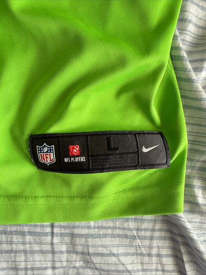 Men’s Nike Russell Wilson #3 Seattle Seahawks Color Rush Vapor Lmtd Jersey Sz L