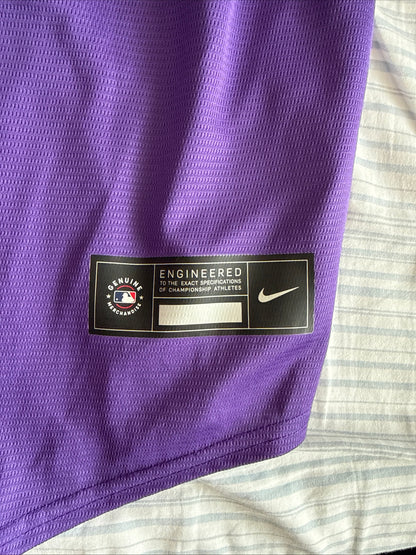 Men's Nike Kris Bryant #23 Colorado Rockies Alt MLB Jersey Sz XL - Purple RARE