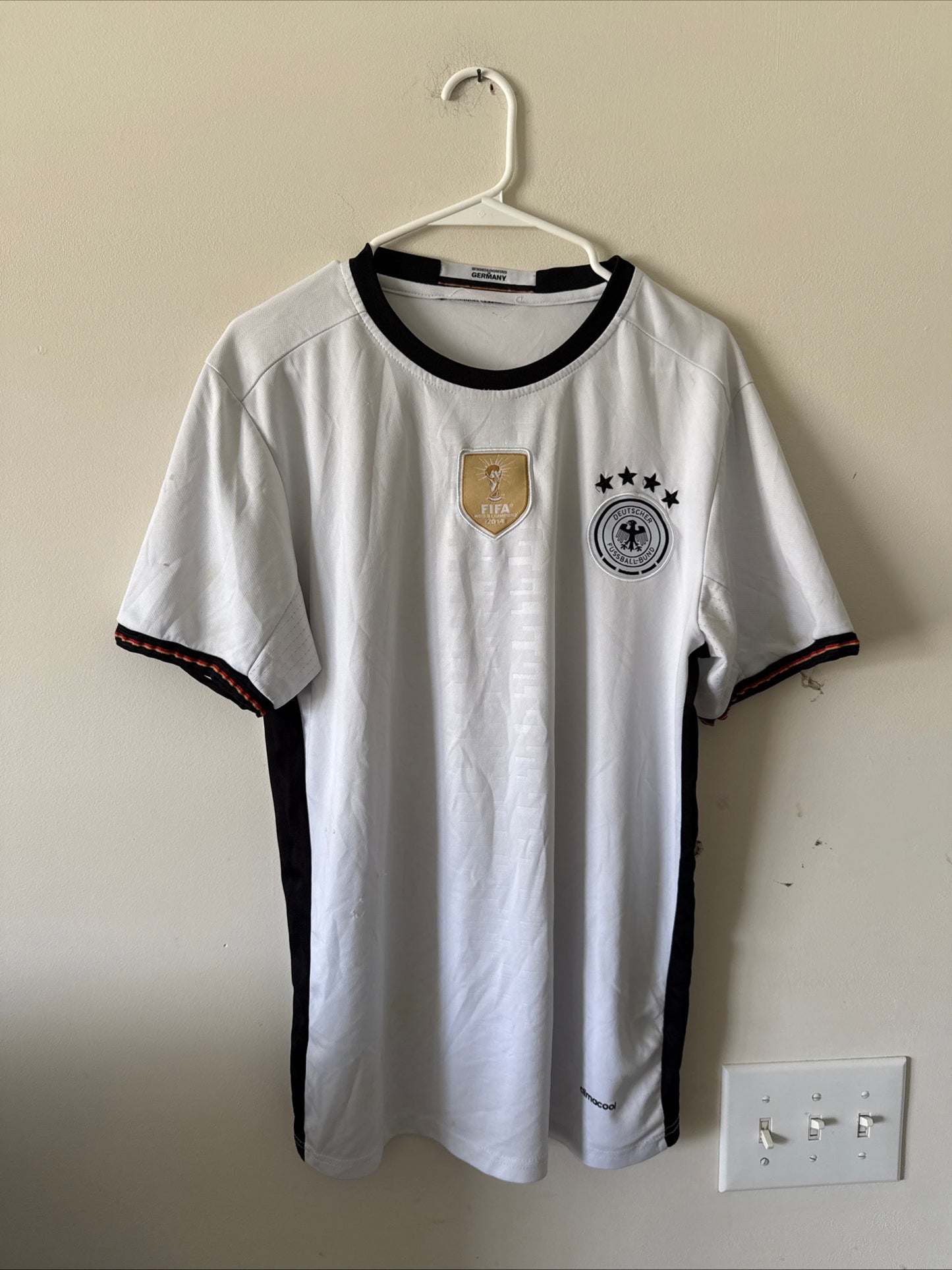 Men’s adidas Germany #11 2015-16 Home Soccer Jersey Football Shirt Sz M - White