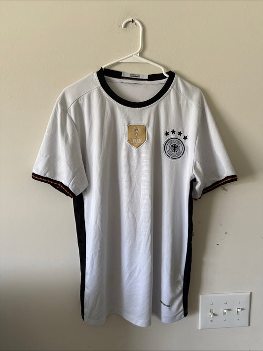 Men’s adidas Germany #11 2015-16 Home Soccer Jersey Football Shirt Sz M - White