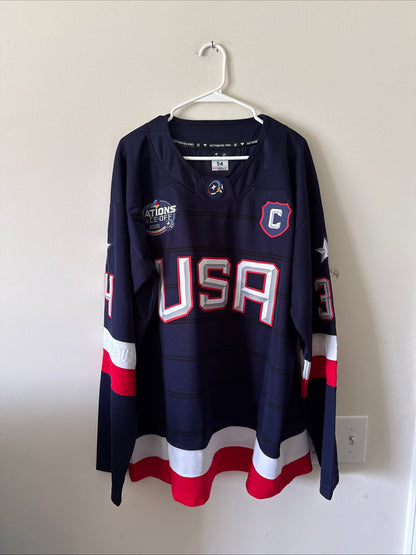 Men’s Fanatics Auston Matthews #34 Team USA 4 Nations Faceoff Jersey Sz 54 RARE