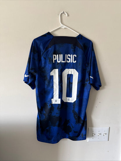 Men’s Nike Christian Pulisic #10 USMNT Soccer 2022 World Cup Jersey Sz L - RARE