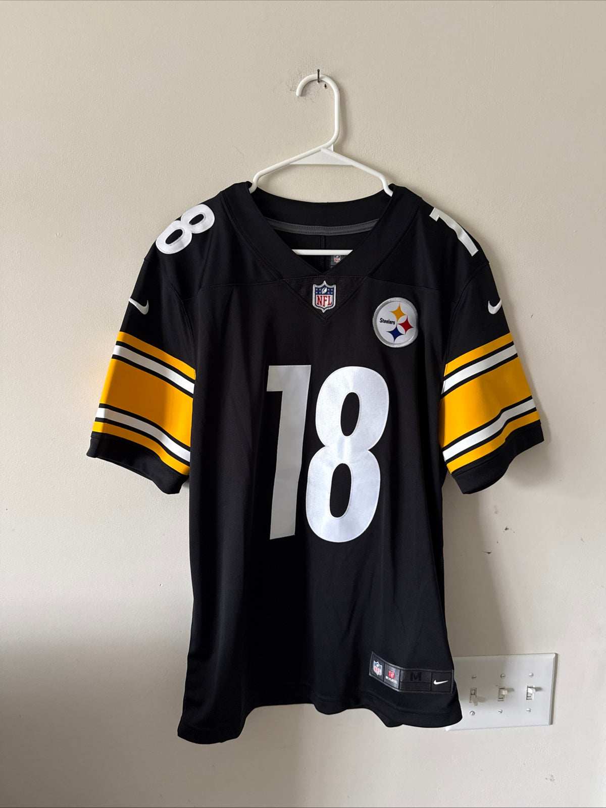 Men’s Nike Diontae Johnson #18 Pittsburgh Steelers Vapor Lmtd Jersey Sz M RARE