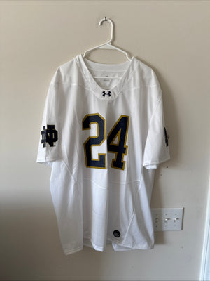 Men's Under Armour Jack Kiser #24 Notre Dame NCAA Football Jersey Sz XL - RARE