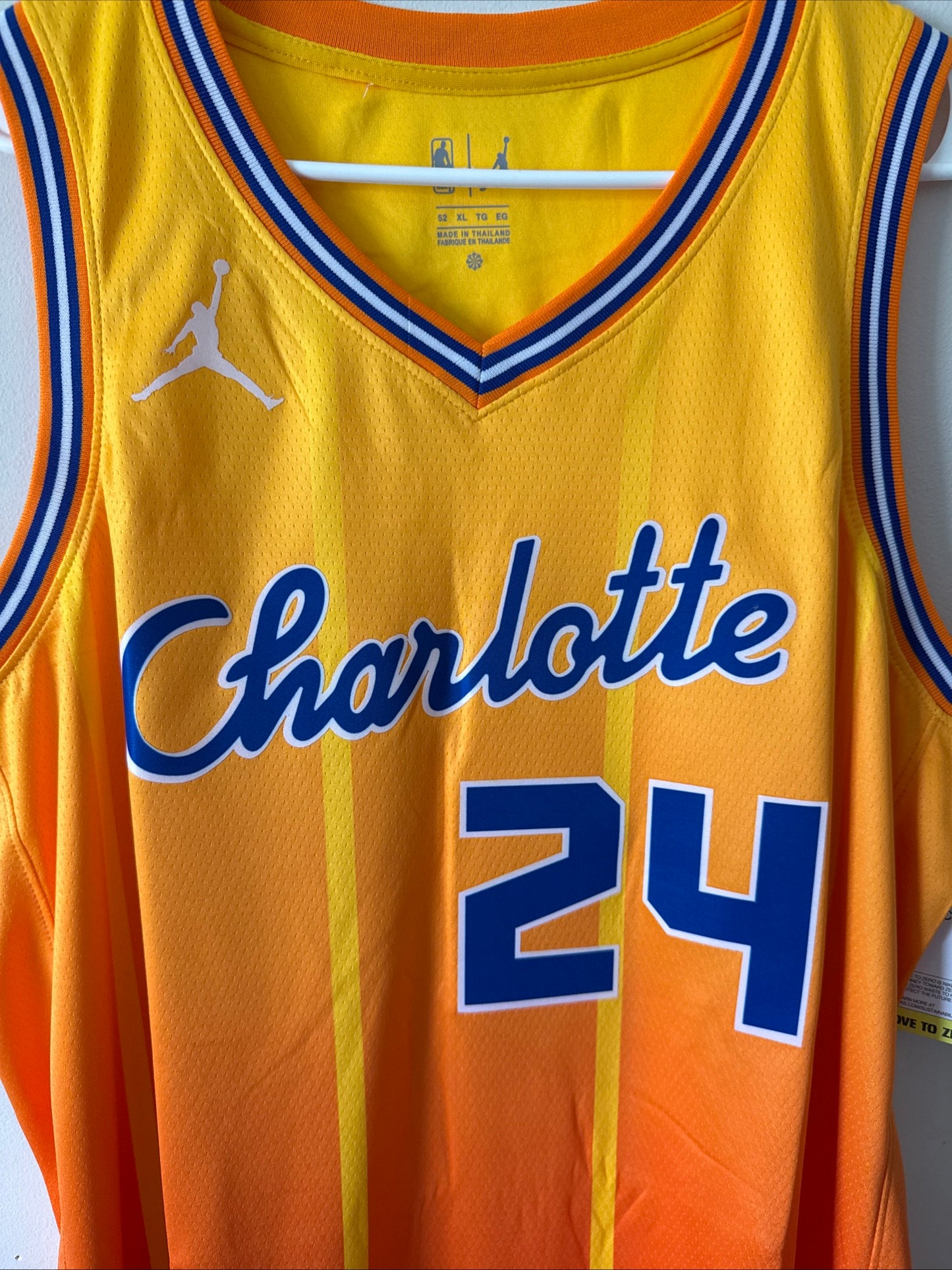 Men’s Jordan Brandon Miller #24 Hornets 2025/26 City Editions Jersey Sz 52 RARE