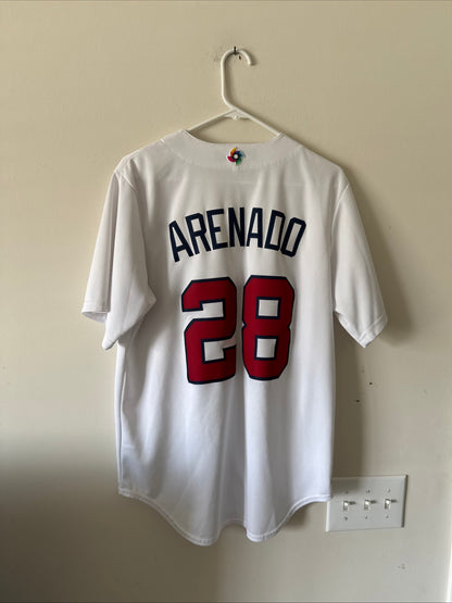 Men's Nike Nolan Arenado #28 Team USA 2023 WBC Jersey Sz M - White RARE