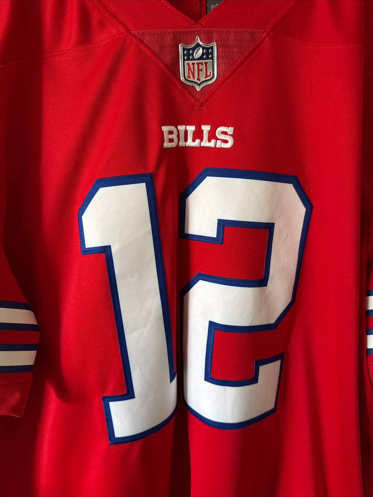 Men’s Nike Jim Kelly #12 Buffalo Bills Vapor Lmtd NFL Jersey Sz XL - Red RARE