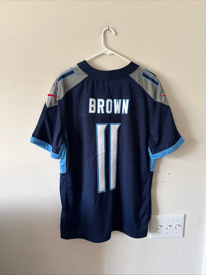 Men’s Nike AJ Brown #11 Tennessee Titans Vapor Lmtd Jersey Sz L - Blue RARE