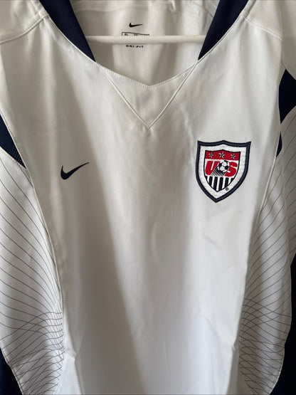 Men’s Nike Team USA 2002-2004 Authentic Home Soccer Jersey Sz XL - White RARE