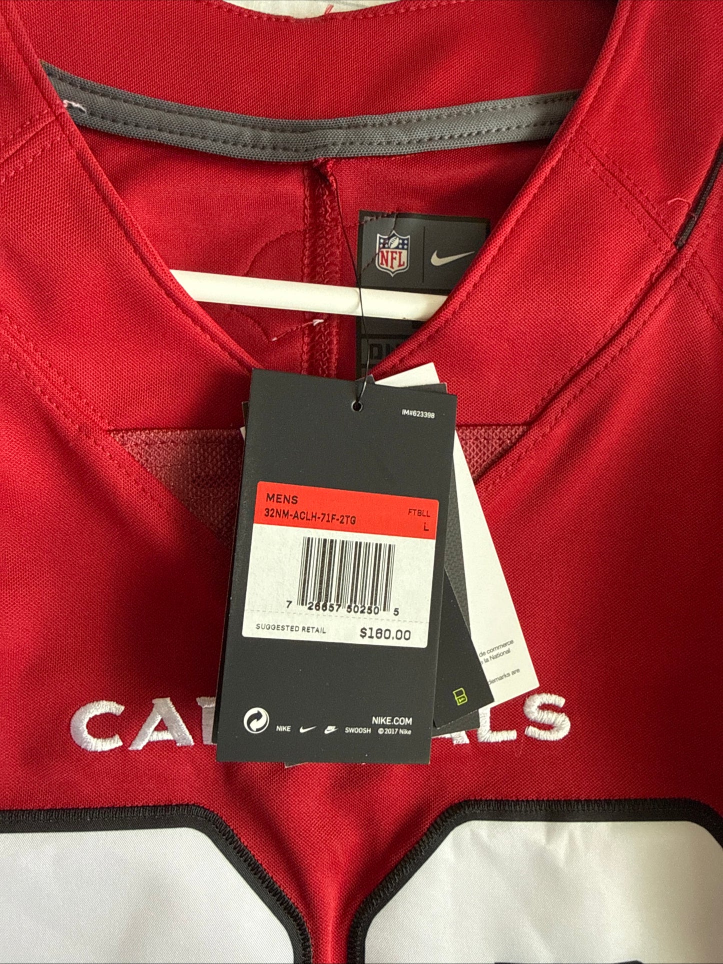 Men's Nike J.J. Watt #99 Arizona Cardinals Vapor Lmtd NFL Jersey Sz L - NWT RARE