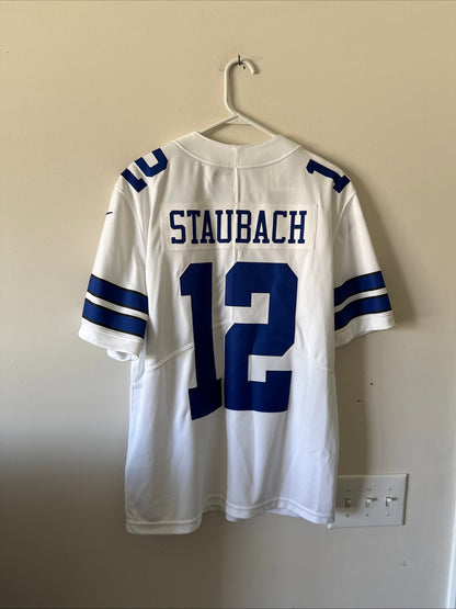 Men's Nike Roger Staubach #12 Dallas Cowboys Vapor Lmtd Jersey Sz L - White RARE