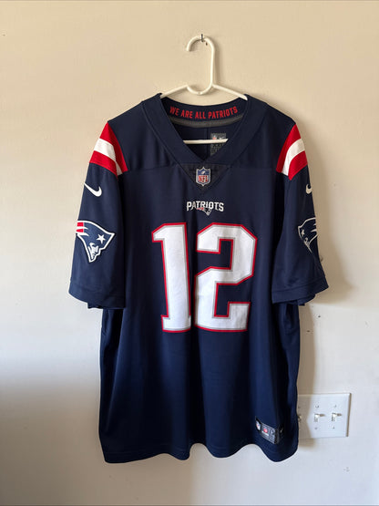 Men’s Nike Tom Brady #12 New England Patriots Vapor Lmtd NFL Jersey Sz 2XL RARE
