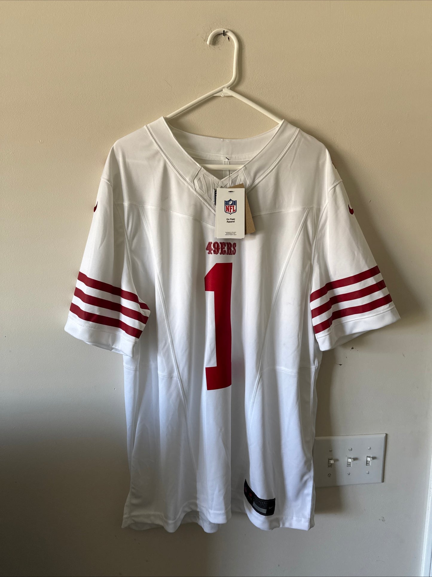 Men's Nike Deebo Samuel Sr #1 San Francisco 49ers Vapor Lmtd Jersey Sz XL - NWT