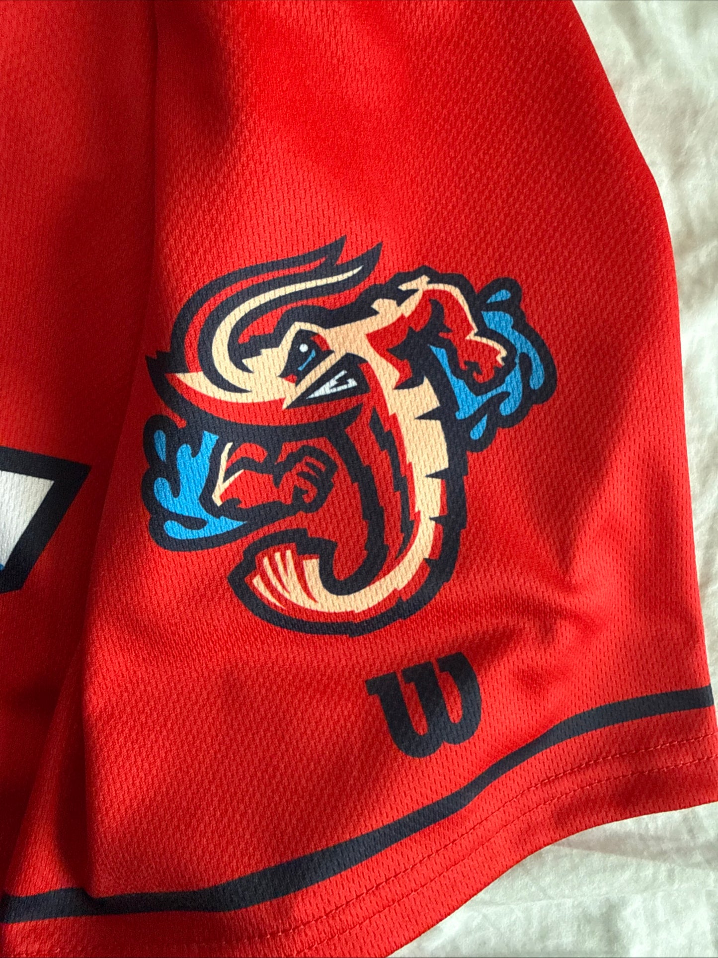 Men’s Wilson Schenider #21 Jacksonville Jumbo Shrimp (Marlins) Jersey Sz 48 RARE