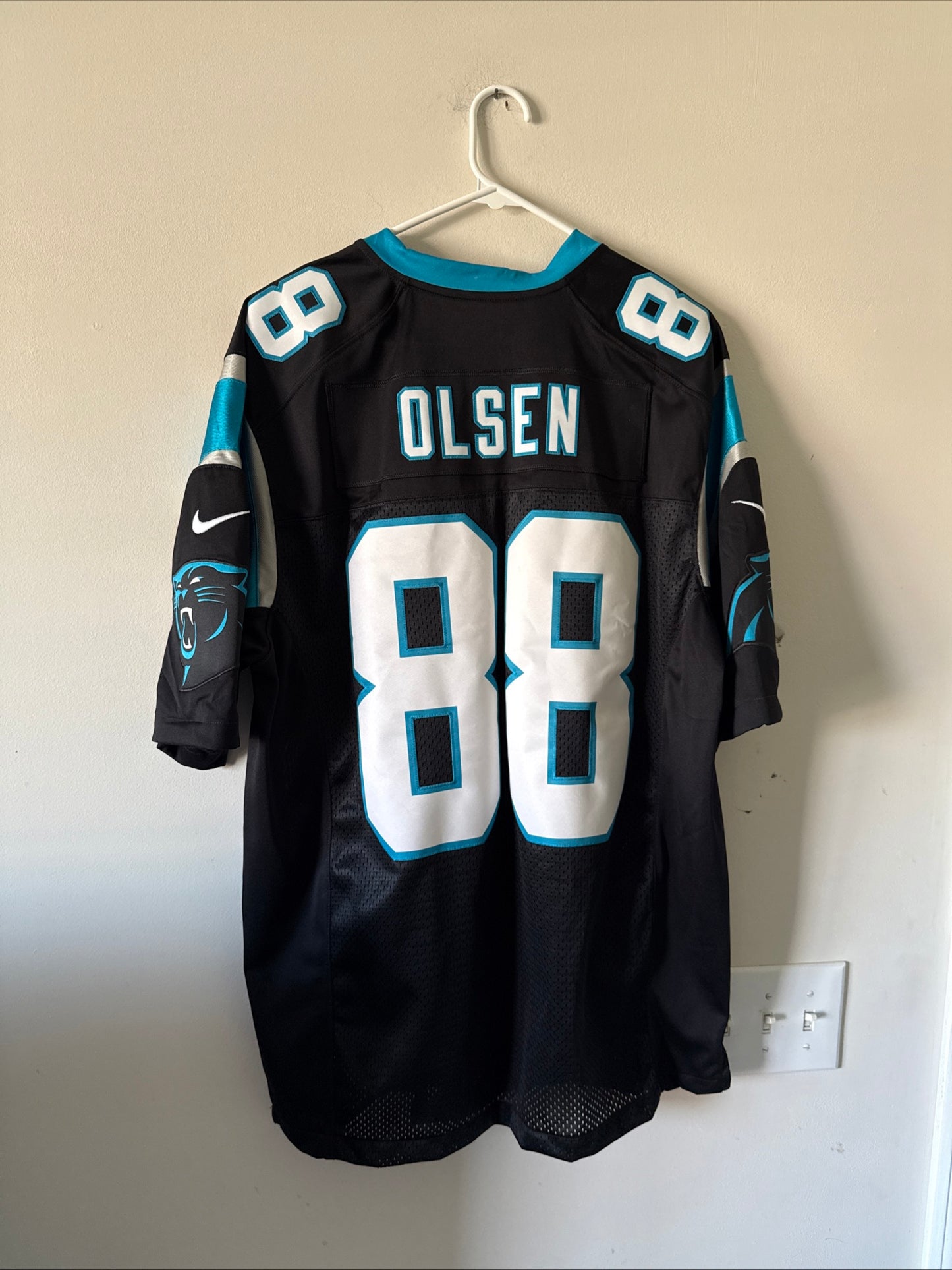 Men's Nike Greg Olsen #88 Carolina Panthers Limited NFL Jersey Sz L - Black RARE