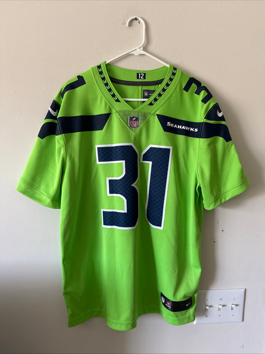 Men’s Nike Kam Chancellor #31 Seahawks Vapor Lmtd Color Rush Jersey Sz L - RARE