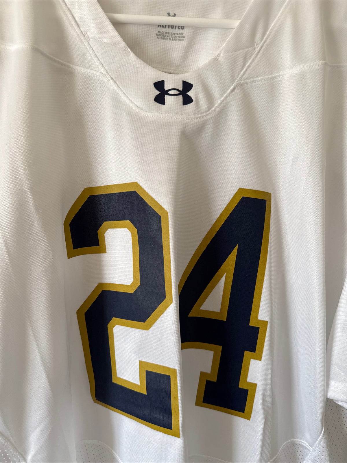 Men's Under Armour Jack Kiser #24 Notre Dame NCAA Football Jersey Sz XL - RARE