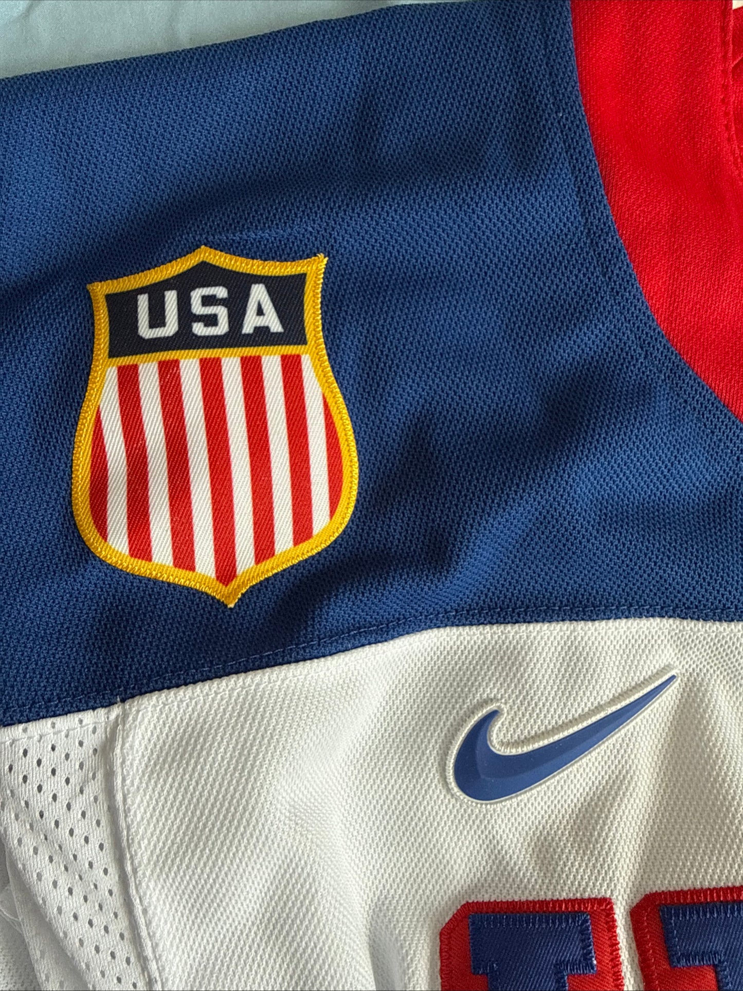 Men’s Nike Jack Hughes #86 Team USA Hockey Jersey 2026 Olympics Sz XL White RARE