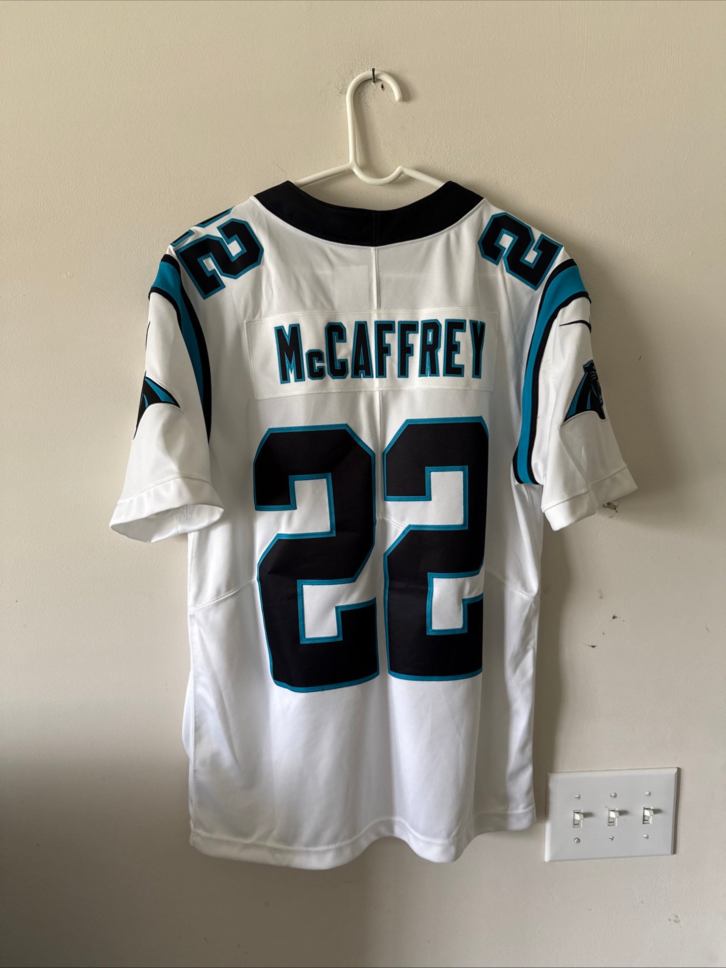Men’s Nike Christian McCaffrey #22 Carolina Panthers Vapor Lmtd Jersey Sz L RARE
