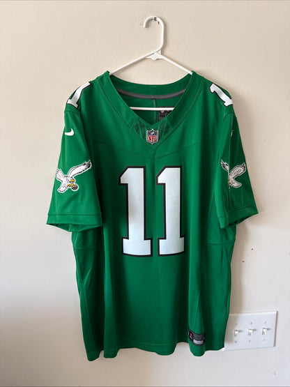 Men’s Nike AJ Brown #11 Philadelphia Eagles Vapor Lmtd Jersey Sz L - Kelly Green