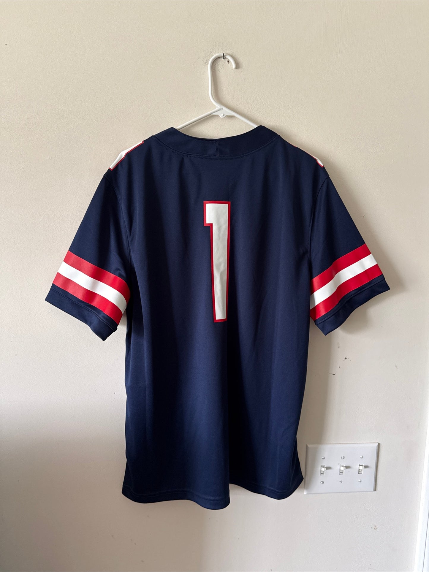Men's Nike Arizona Wildcats #1 Home NCAA Football Jersey Sz L - Blue RARE