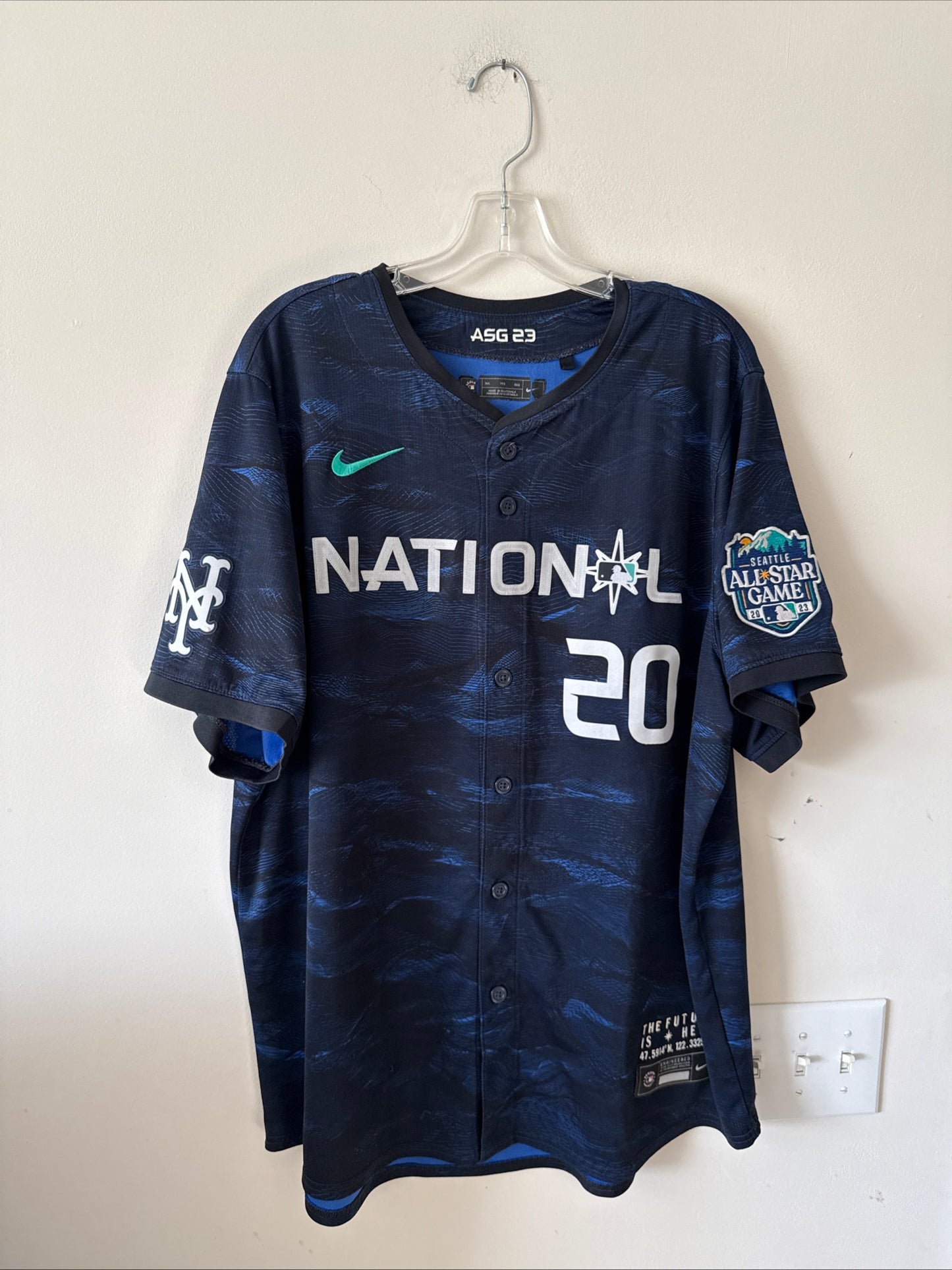 Men’s Nike Pete Alonso #20 NY Mets 2023 All-Star Game Jersey Sz 2XL - RARE