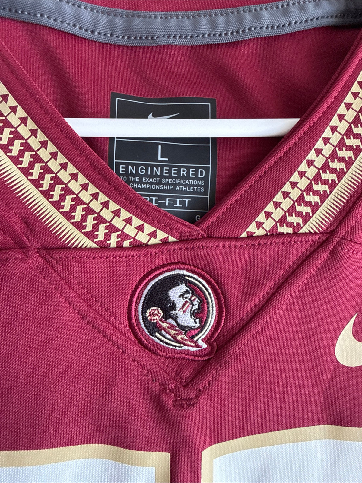 Men's Nike Warrick Dunn #28 Florida State Seminoles NCAA Jersey Sz L - RARE