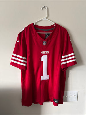 Men's Nike Deebo Samuel Sr #1 San Francisco 49ers Vapor Lmtd Jersey Sz XL - RARE