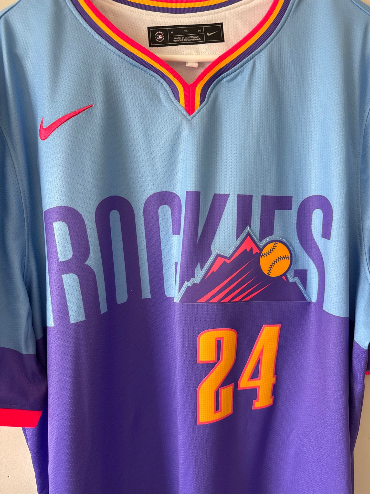 Men’s Nike Ryan McMahon #24 Colorado Rockies City Connect Limited Jersey Sz XL