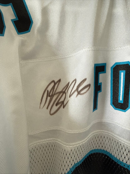 Men’s Reebok DeShaun Foster #26 Carolina Panthers Signed Jersey Size XL - RARE