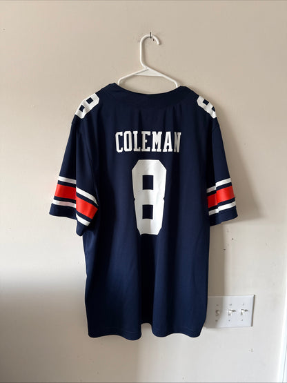 MEN’S NIKE CAM COLEMAN #8 AUBURN TIGERS NCAA FOOTBALL JERSEY SZ XL - BLUE RARE