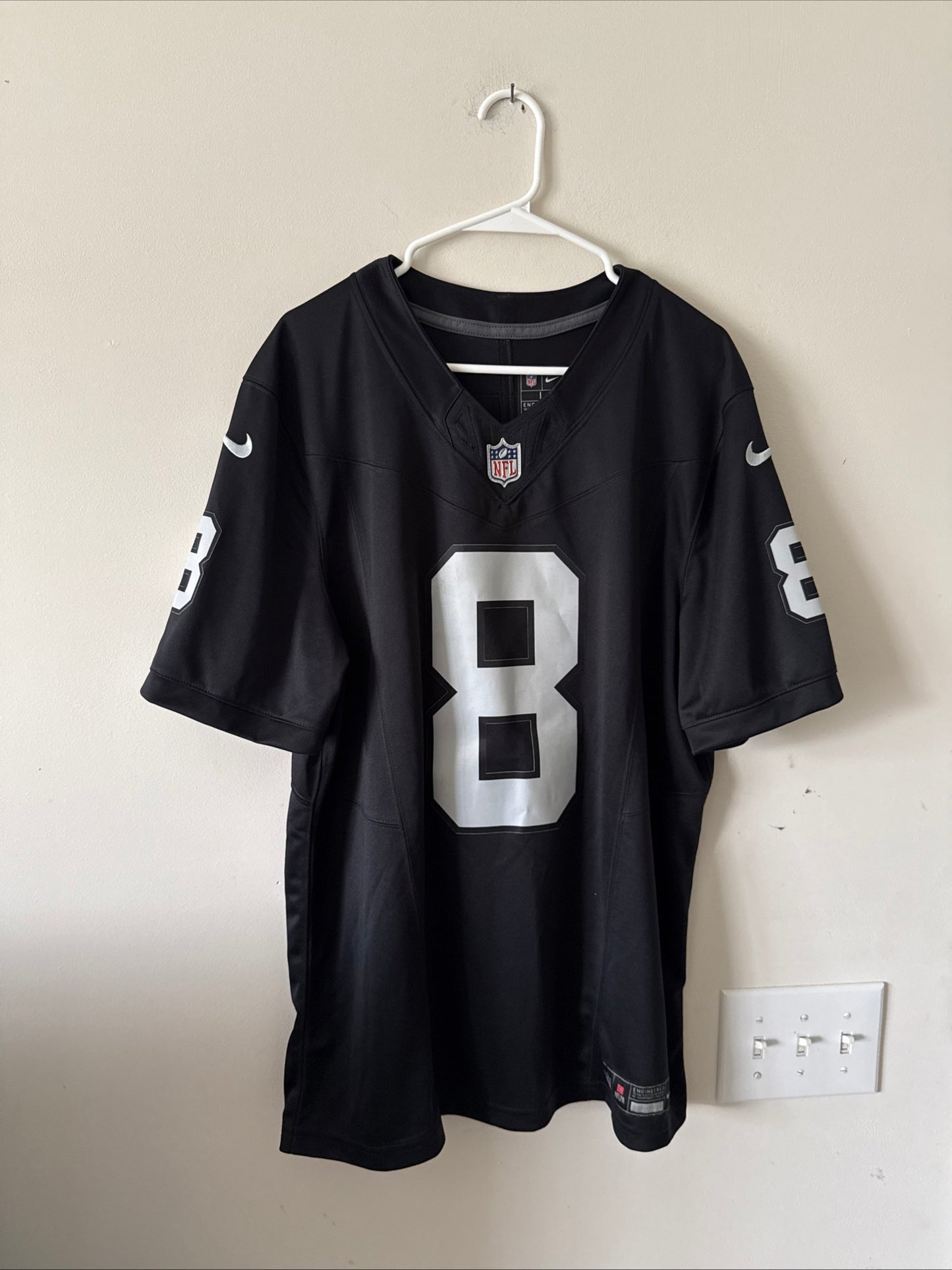 Men's Nike Josh Jacobs #8 Las Vegas Raiders Vapor Lmtd NFL Jersey Sz L - RARE