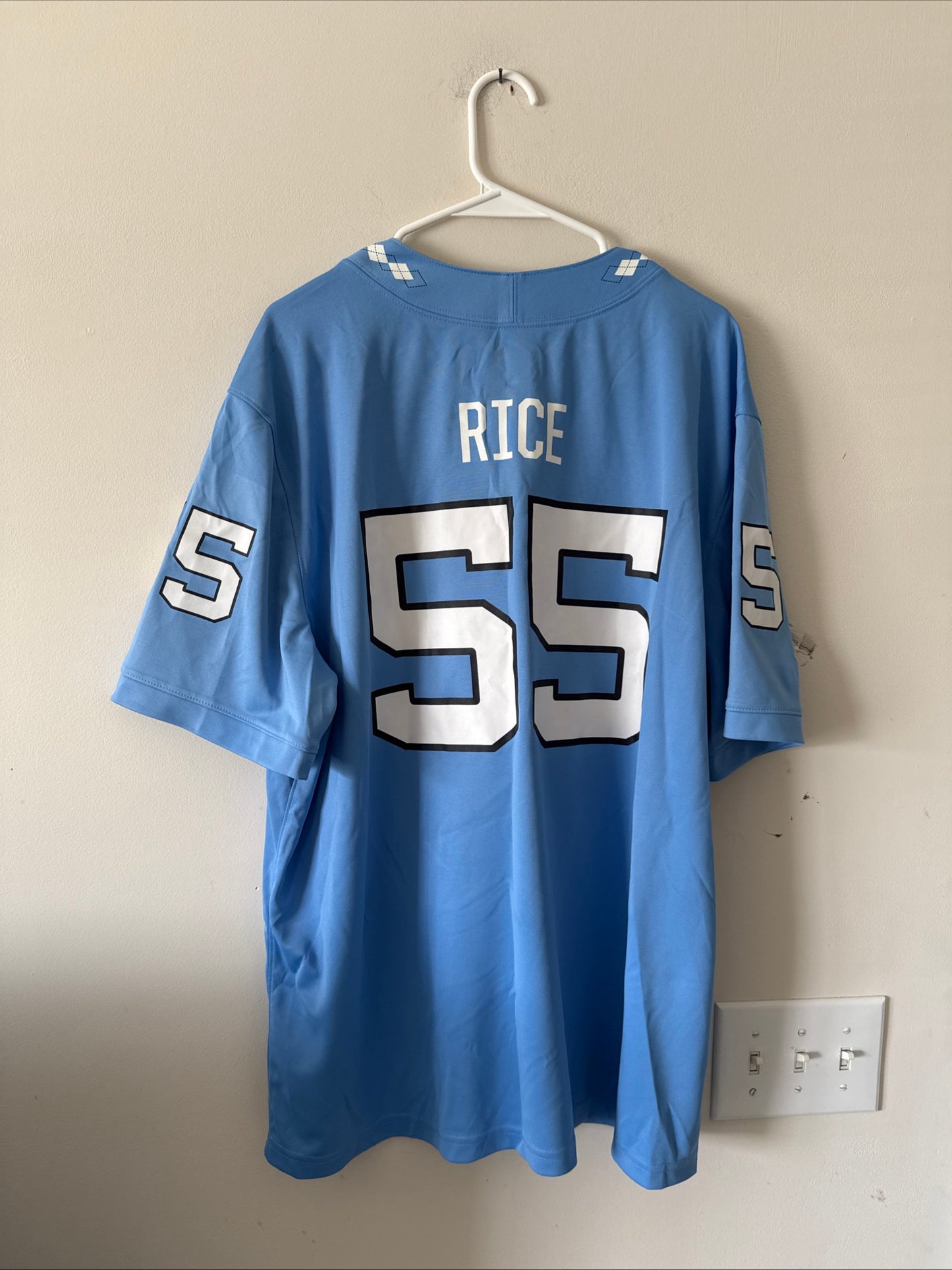 Men’s Jordan Zach Rice #55 UNC Tarheels NCAA Jersey Sz XL - Blue RARE
