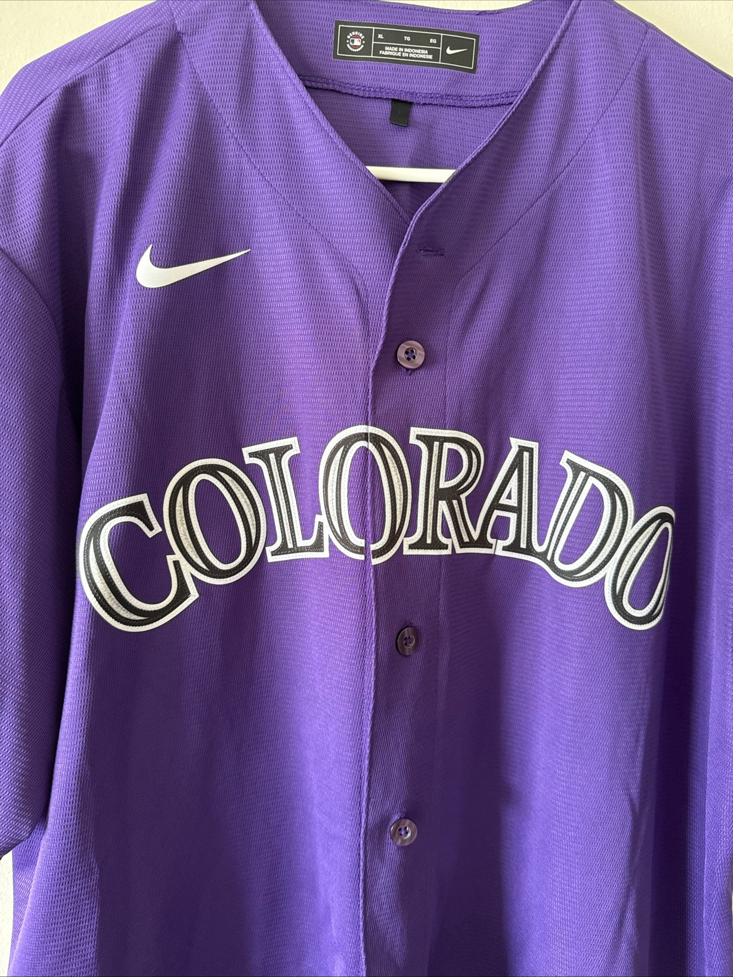 Men's Nike Kris Bryant #23 Colorado Rockies Alt MLB Jersey Sz XL - Purple RARE