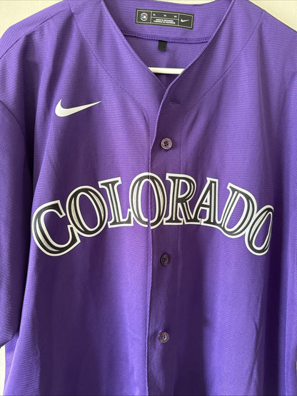 Men's Nike Kris Bryant #23 Colorado Rockies Alt MLB Jersey Sz XL - Purple RARE