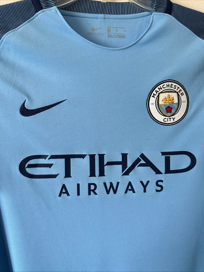 MEN’S NIKE MANCHESTER CITY 2015/16 HOME FOOTBALL JERSEY SZ M - BLUE NWT RARE