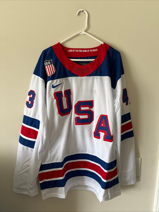 Men’s Nike Quinn Hughes #43 Team USA Hockey 2026 Olmypics Jersey Sz XL NWT RARE