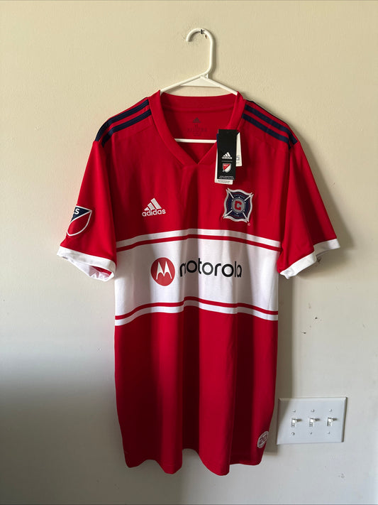 MEN’S ADIDAS CHICAGO FIRE 2018/19 HOME SOCCER JERSEY SZ XL - RED NWT RARE