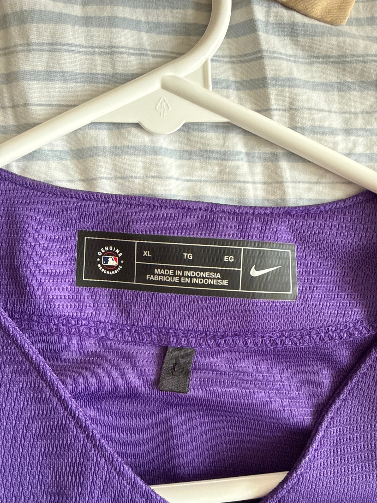 Men's Nike Kris Bryant #23 Colorado Rockies Alt MLB Jersey Sz XL - Purple RARE