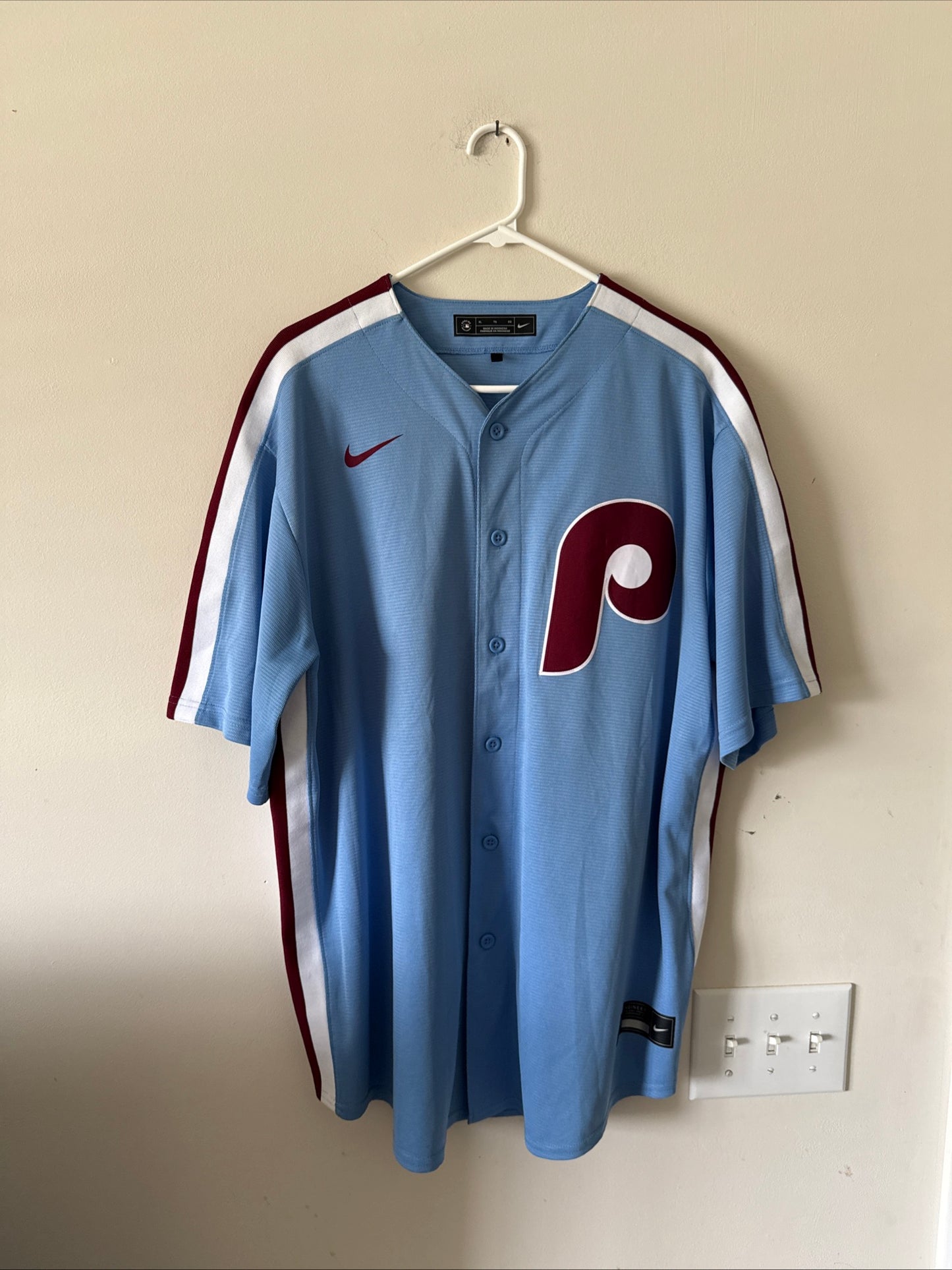 Men’s Nike Nick Castellanos #8 Philadelphia Phillies Retro Jersey Sz XL - RARE