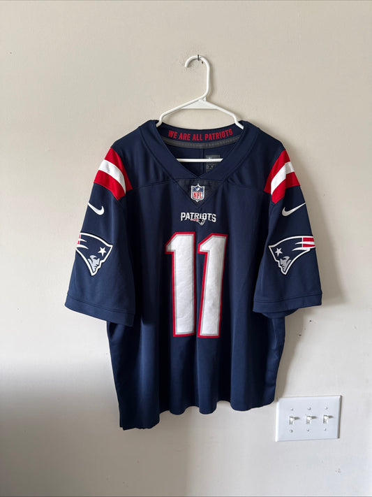 Men's Nike Julian Edelman #11 Patriots Vapor Lmtd NFL Jersey Sz 2XL - Cropped