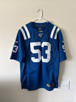 Men’s Nike Shaquille Leonard #53 Indianapolis Colts NFL 100 Jersey Sz M - RARE