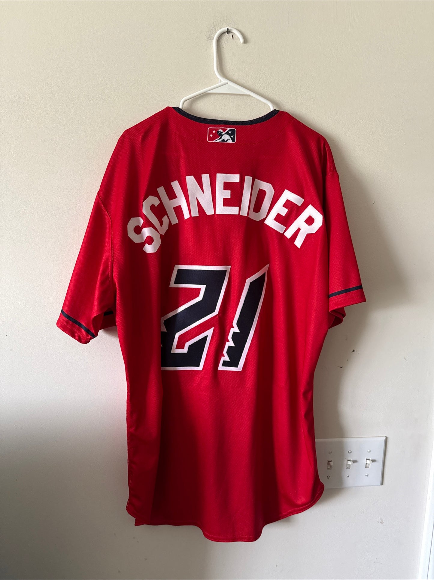 Men’s Wilson Schenider #21 Jacksonville Jumbo Shrimp (Marlins) Jersey Sz 48 RARE