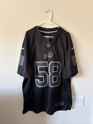 Men's Nike Matt Milano #58 Buffalo Bills RFLCTV Lmtd Jersey Sz XL - Black RARE