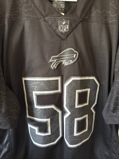 Men's Nike Matt Milano #58 Buffalo Bills RFLCTV Lmtd Jersey Sz XL - Black RARE