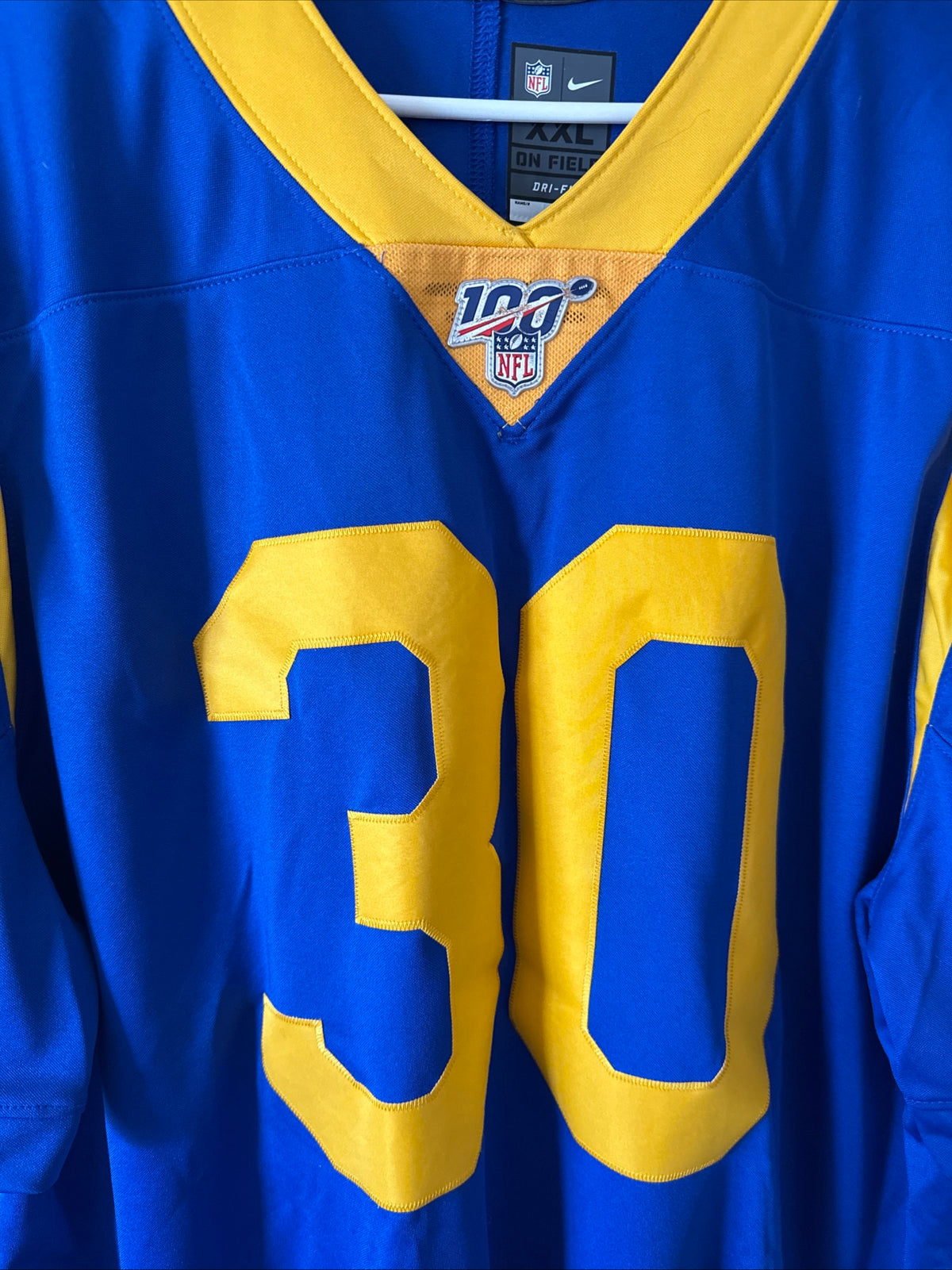 Men's Nike Todd Gurley II #30 Los Angeles Rams NFL 100 Vapor Lmtd Jersey Sz 2XL